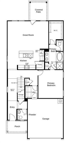 This floor plan features 4 bedrooms, 2 full baths, 1 half bath and over 2,400 square feet of living space.