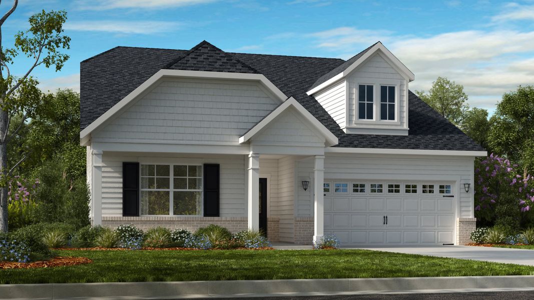 Representative exterior photo of a completed home built from the Newport by Taylor Morrison in Silverstone, Knightdale, NC (Image 20).