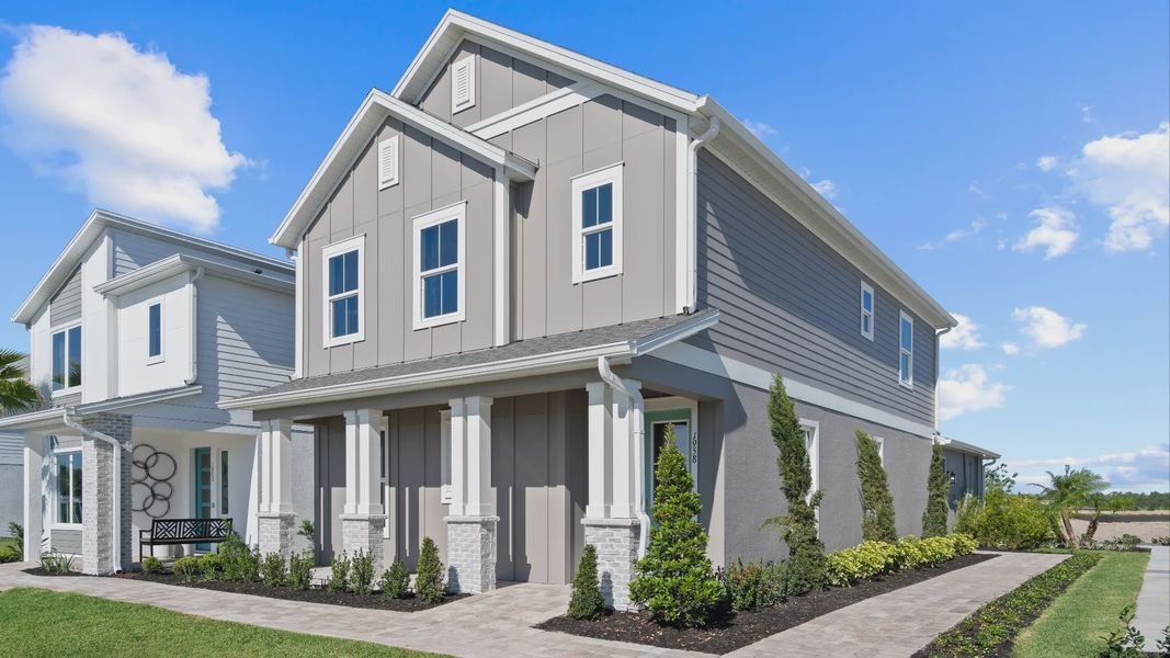 Representative exterior photo of a completed home built from the Clementine by DRB Homes in Trinity Place, St. Cloud, FL (Image 23).