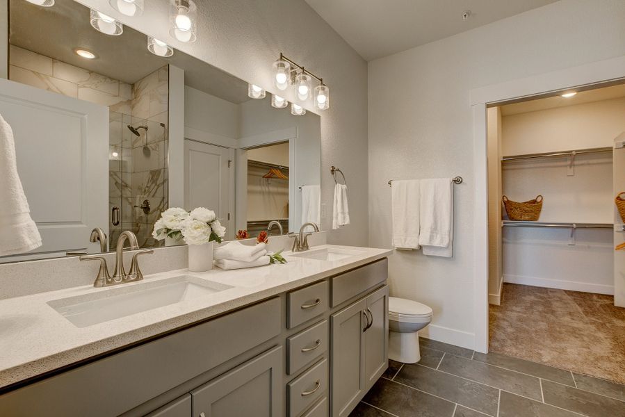 Representative furnished interior of a home built from the The Cambridge by Landmark Homes in The Lakes at Centerra, Loveland (Image 21).