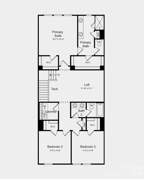 Second Floor Plan - Additional Highlights Include: Extended laminate flooring at great room, and 30" freestanding gas ranch pkg