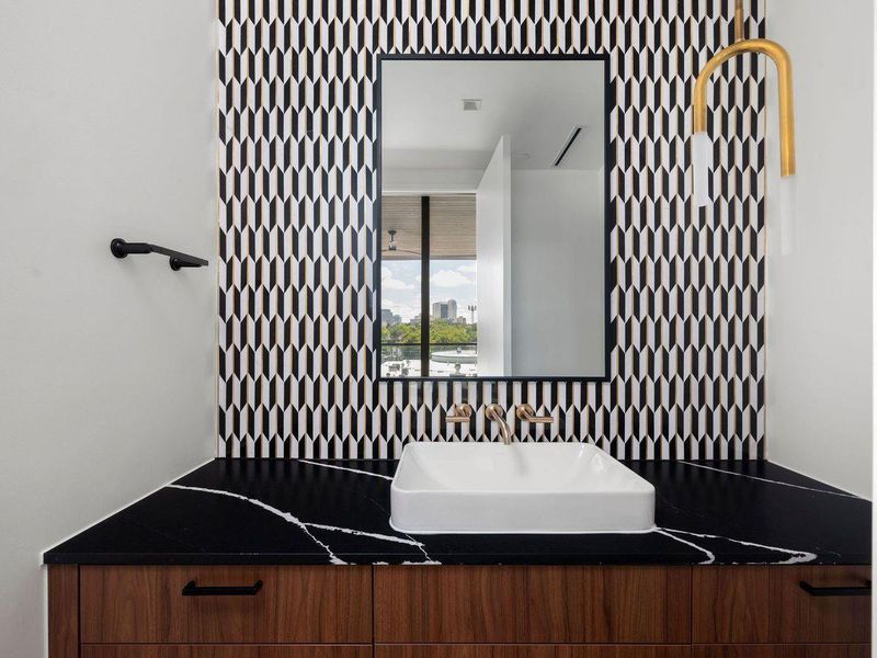 Close-up of interior finishes inside a home in The Colorfield, Austin (Image 16).