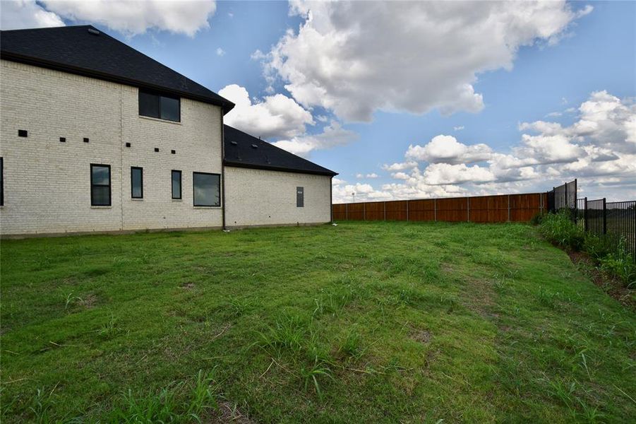 Exterior details and patio area of a home in , Prosper (Image 26). Exterior details and patio area of a home in , Prosper (Image 26).