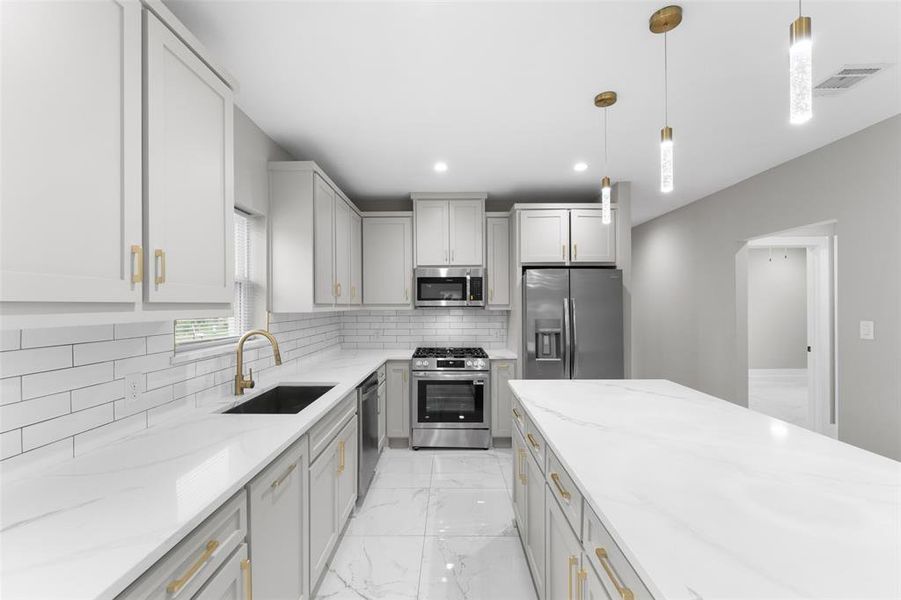 Furnished interior view inside a new home in , Dallas (Image 6).