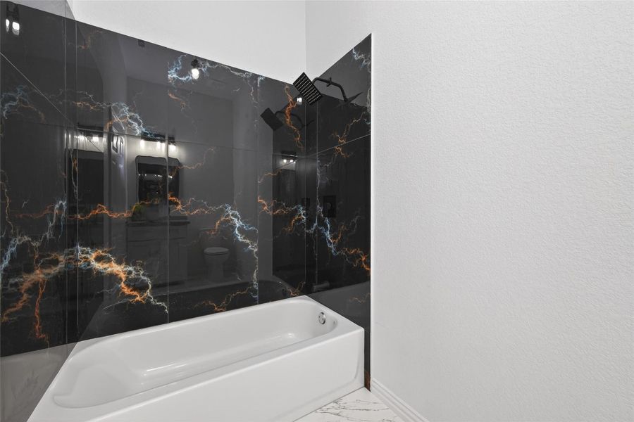 Well-appointed bathroom with modern fixtures and clean finishes.