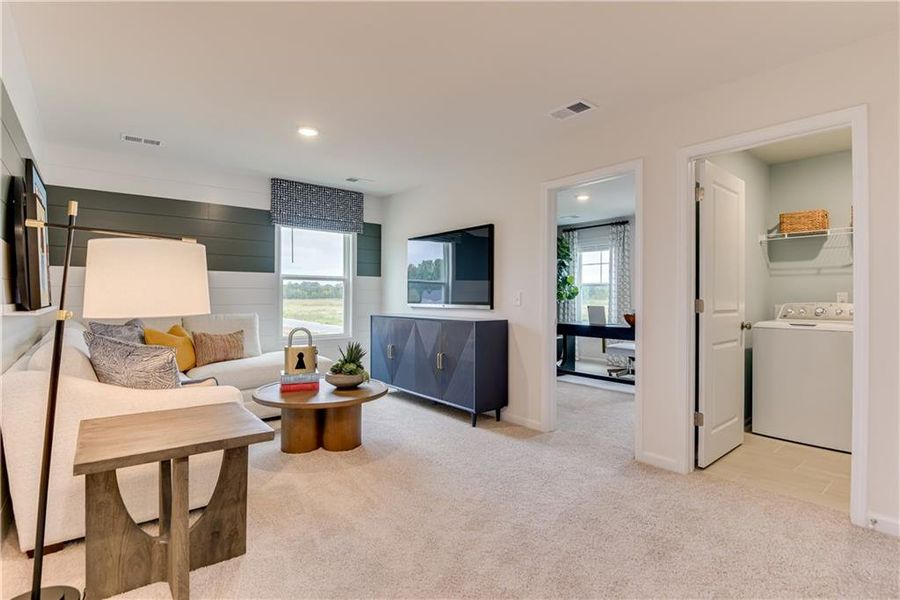 Furnished interior view inside a new home in River Oaks, Locust Grove (Image 33). Furnished interior view inside a new home in River Oaks, Locust Grove (Image 33).