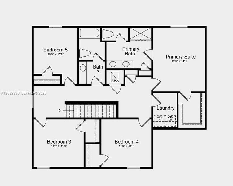 Second Floor Plan - Additional Highlights Include: all appliances included, and window blinds throughout the home Second Floor Plan - Additional Highlights Include: all appliances included, and window blinds throughout the home