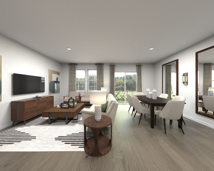 Furnished interior view inside a new home in Avalon Place Townes, Durham (Image 3).
