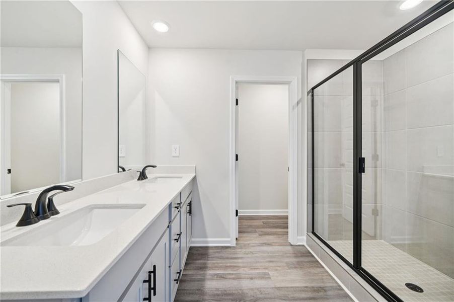 Furnished interior view inside a new home in Vines at Mill Creek - Estate Series, Braselton (Image 5).