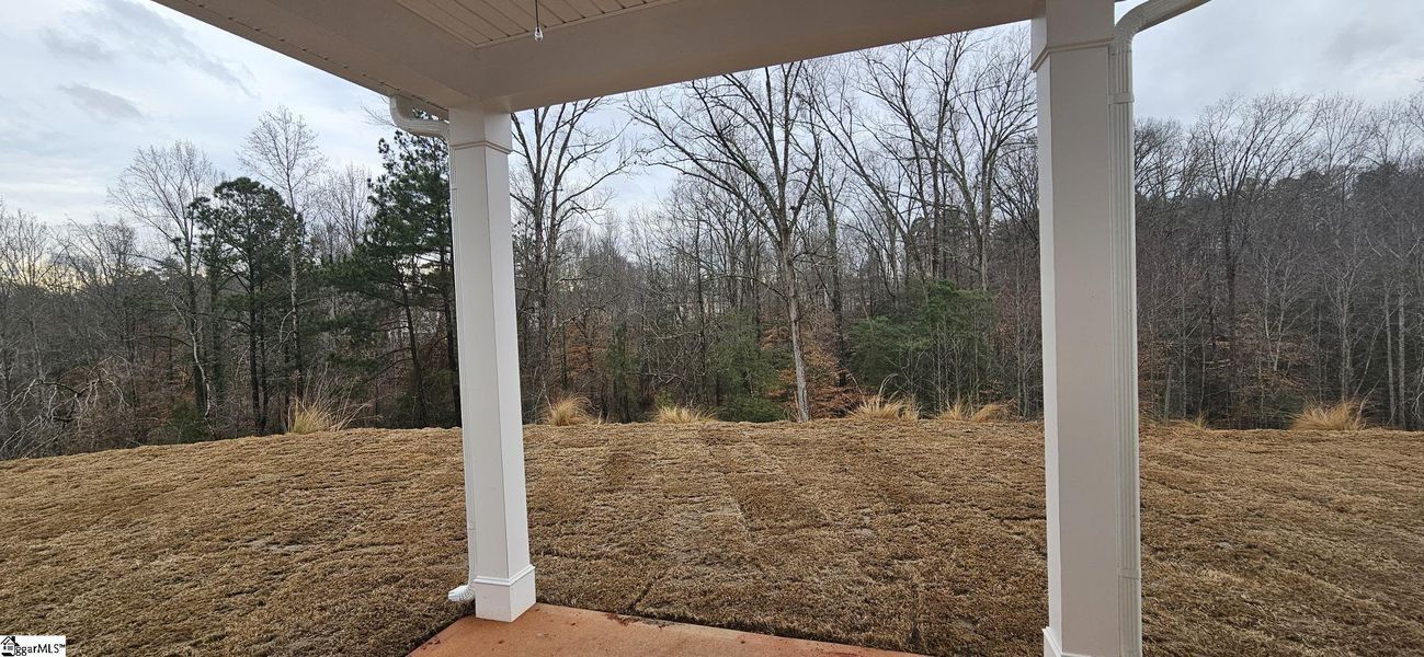 Exterior details and patio area of a home in Sedona, Greenville (Image 3).