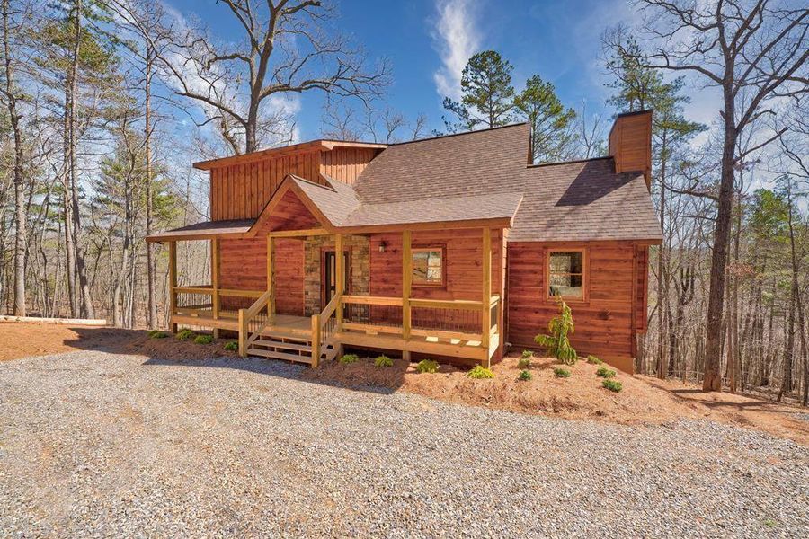 Front exterior of a new home in , Mineral Bluff, GA, highlighting curb appeal (Image 35).