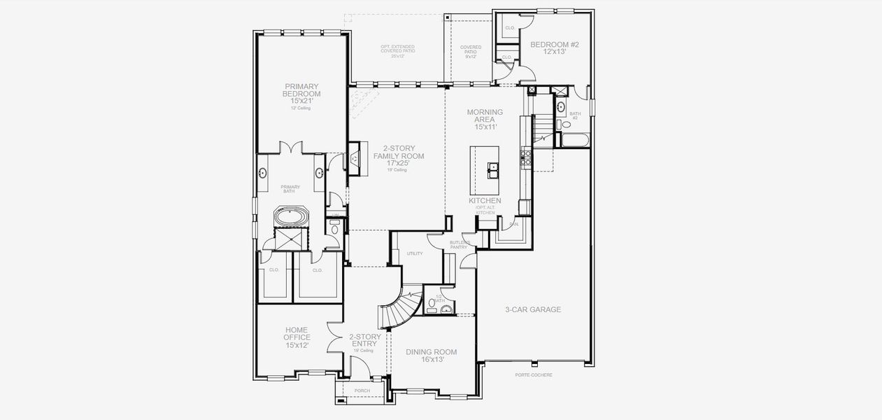 2D floor plan layout for the 4891W by Perry Homes in Briarley 70', Montgomery, TX (Image 3). 2D floor plan layout for the 4891W by Perry Homes in Briarley 70', Montgomery, TX (Image 3).