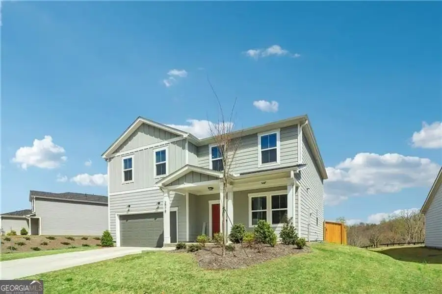 Front exterior of a new home in , Gainesville, GA, highlighting curb appeal (Image 2). Front exterior of a new home in , Gainesville, GA, highlighting curb appeal (Image 2).