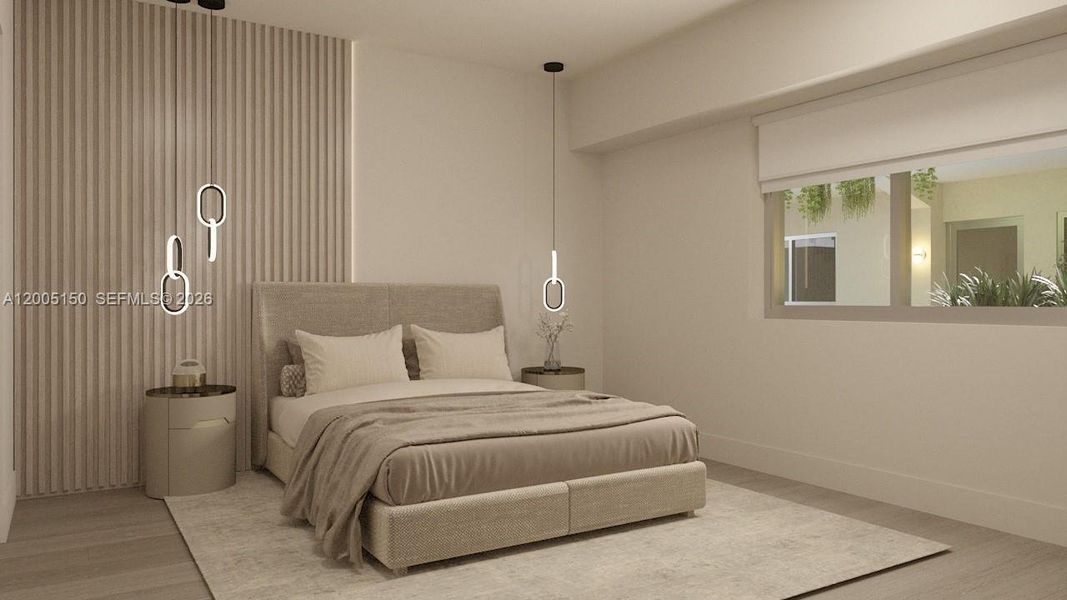 Furnished interior view inside a new home in , Miami Beach (Image 6).