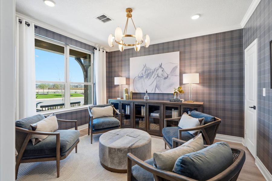 Representative furnished interior of a home built from the Rainier by Pulte Homes in Davis Ranch, San Antonio (Image 11).