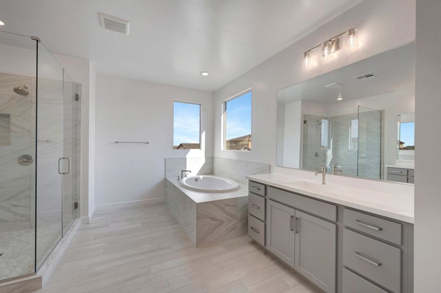 Furnished interior view inside a new home in Soleo, San Tan Valley (Image 16). Furnished interior view inside a new home in Soleo, San Tan Valley (Image 16).