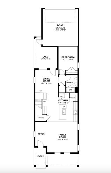 2D floor plan layout for the Sandestin - Avenue Collection by M/I Homes in Lake Star at Ovation, Winter Garden, FL (Image 4). 2D floor plan layout for the Sandestin - Avenue Collection by M/I Homes in Lake Star at Ovation, Winter Garden, FL (Image 4).