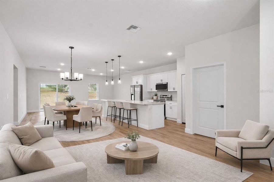 Furnished interior view inside a new home in , Citrus Springs (Image 5). Furnished interior view inside a new home in , Citrus Springs (Image 5).