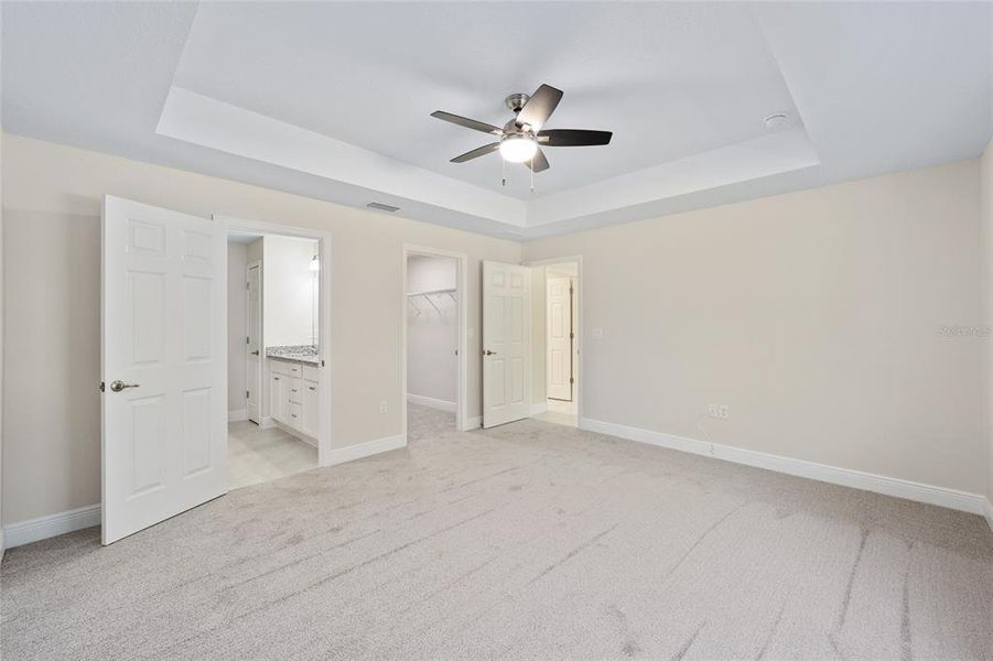 Primary Bedroom with Tray Ceiling