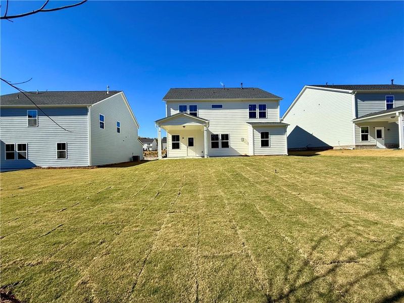 Exterior details and patio area of a home in Berkeley Mill, Cumming (Image 3).
