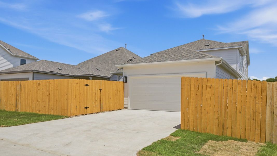 Exterior details and patio area of a home in Creeks Crossing, Elgin (Image 23). Exterior details and patio area of a home in Creeks Crossing, Elgin (Image 23).
