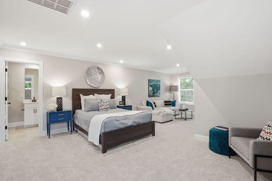 Furnished interior view inside a new home in The Townes at Wade Ardrey, Charlotte (Image 33). Furnished interior view inside a new home in The Townes at Wade Ardrey, Charlotte (Image 33).