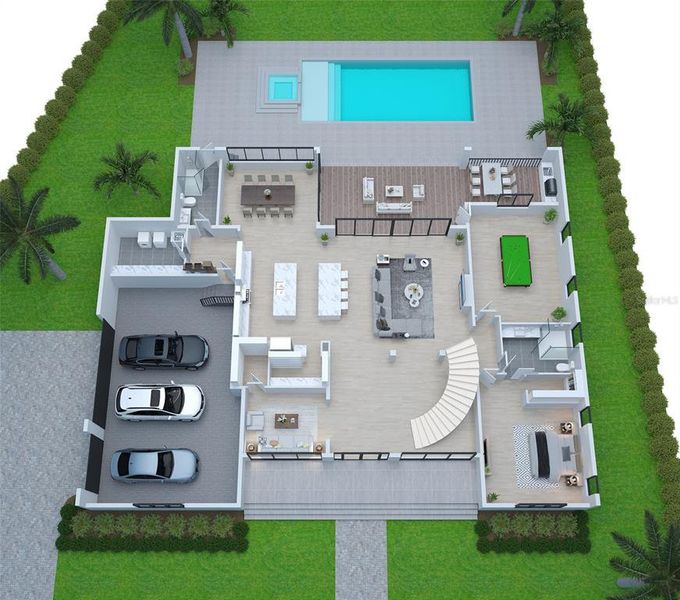 2D floor plan layout of this home in , Tampa, FL (Image 3). 2D floor plan layout of this home in , Tampa, FL (Image 3).
