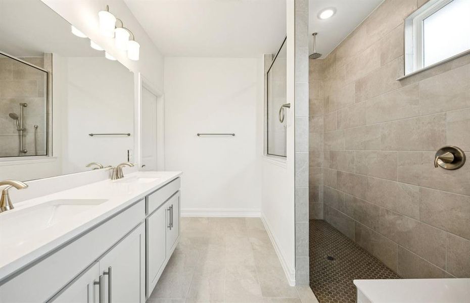 Owner's bath with double vanity