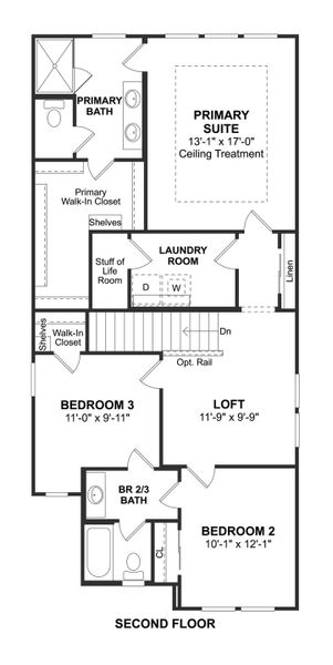 2D floor plan layout for the Marietta by K. Hovnanian® Homes in Piccolina, Houston, TX (Image 4). 2D floor plan layout for the Marietta by K. Hovnanian® Homes in Piccolina, Houston, TX (Image 4).