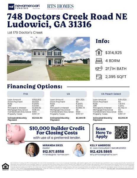 2D floor plan layout of this home in Doctor's Creek, Ludowici, GA (Image 16).