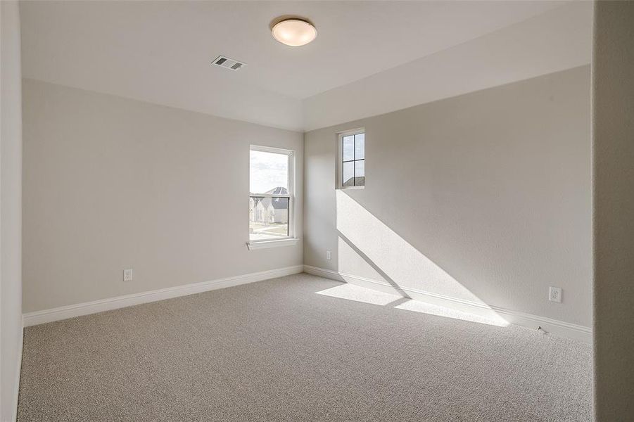 Unfurnished room featuring carpet