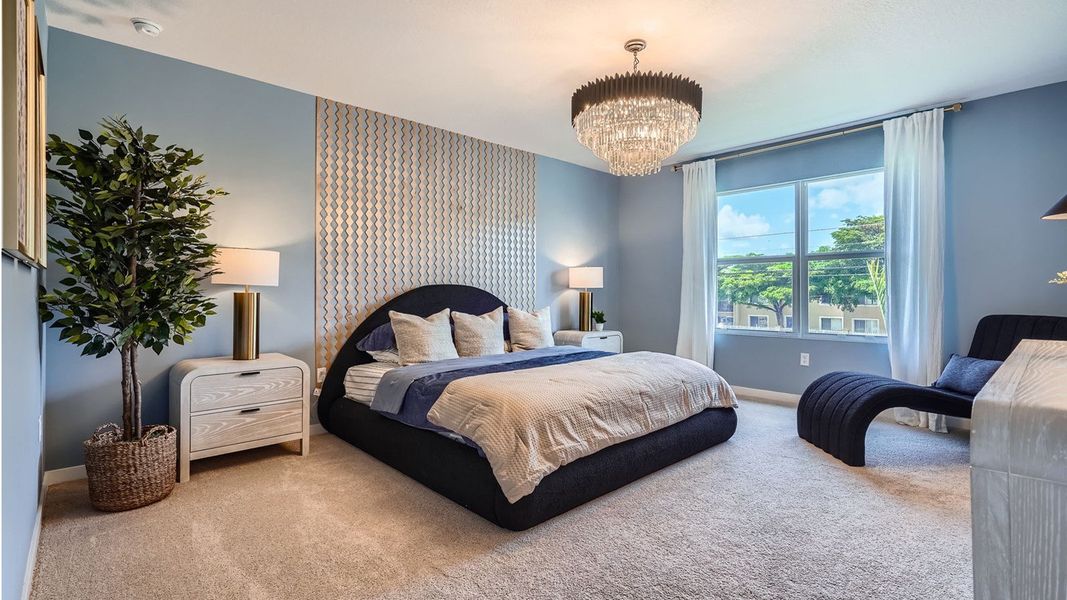 Representative furnished interior of a home built from the Grandcourt by D.R. Horton in Parker Pointe, Homestead (Image 15).