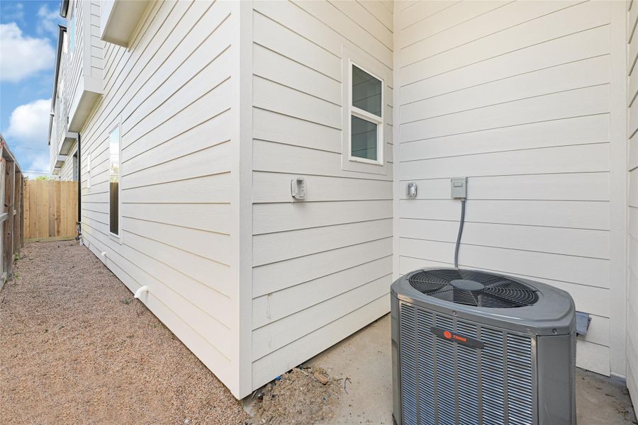 Exterior details and patio area of a home in , Houston (Image 19). Exterior details and patio area of a home in , Houston (Image 19).