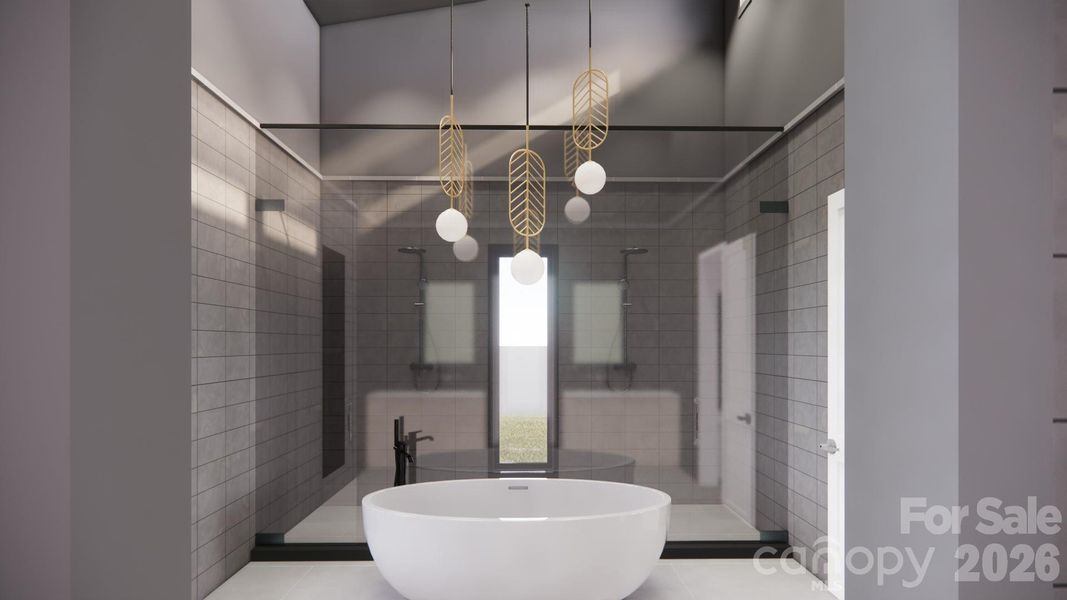 Primary bathroom rendering
