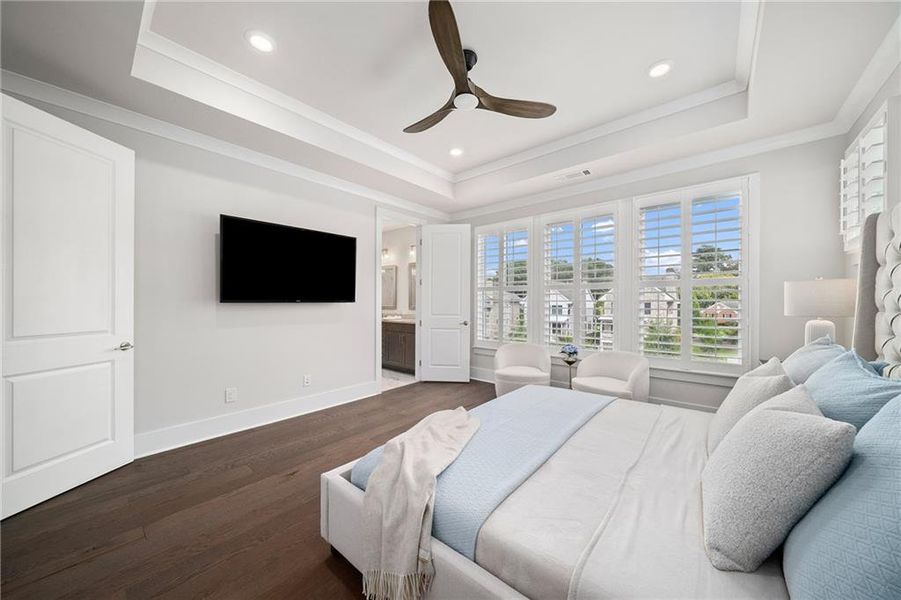 Furnished interior view inside a new home in Manning on the Square, Alpharetta (Image 6).