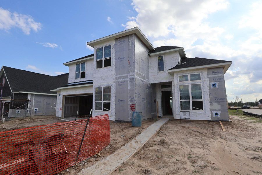 In-progress construction of a new home in Woodson’s Reserve, Spring, TX (Image 7).