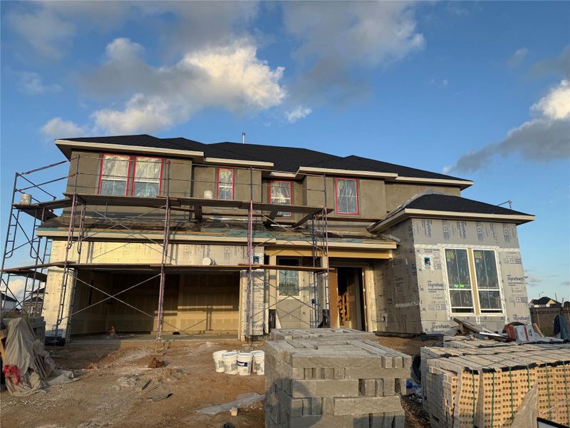 In-progress construction of a new home in The Orchard At Pecan Ridge, Fulshear, TX (Image 9). In-progress construction of a new home in The Orchard At Pecan Ridge, Fulshear, TX (Image 9).