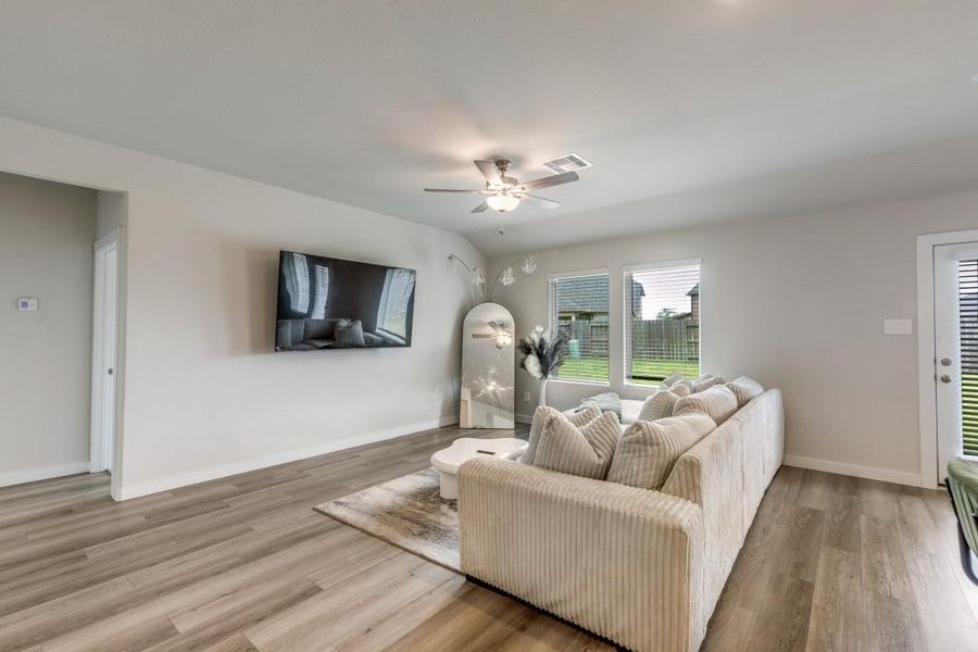 Furnished interior view inside a new home in Sierra Vista, Iowa Colony (Image 11). Furnished interior view inside a new home in Sierra Vista, Iowa Colony (Image 11).