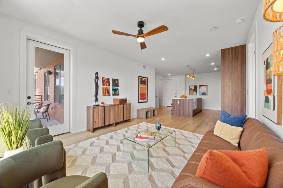 Furnished interior view inside a new home in , Austin (Image 12). Furnished interior view inside a new home in , Austin (Image 12).