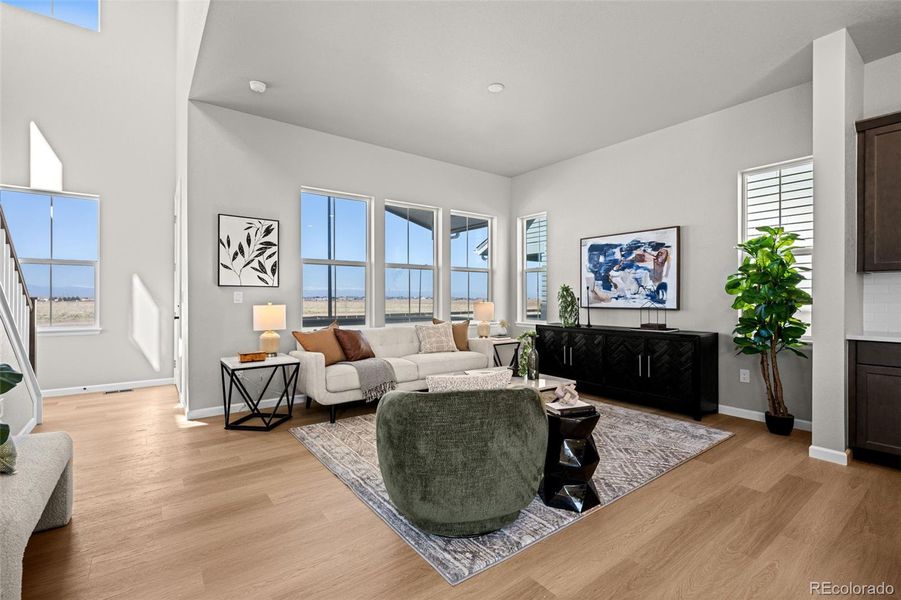 Furnished interior view inside a new home in Painted Prairie, Aurora (Image 35).