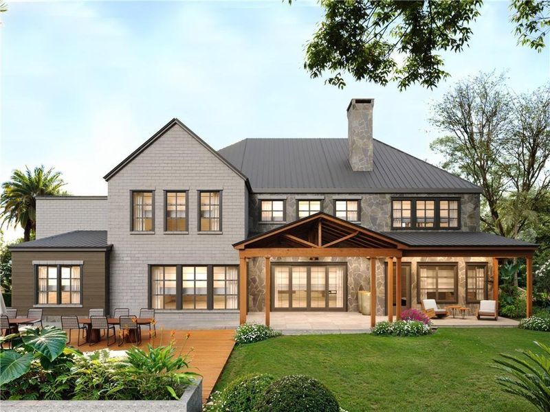 Exterior details and patio area of a home in , Buford (Image 4).