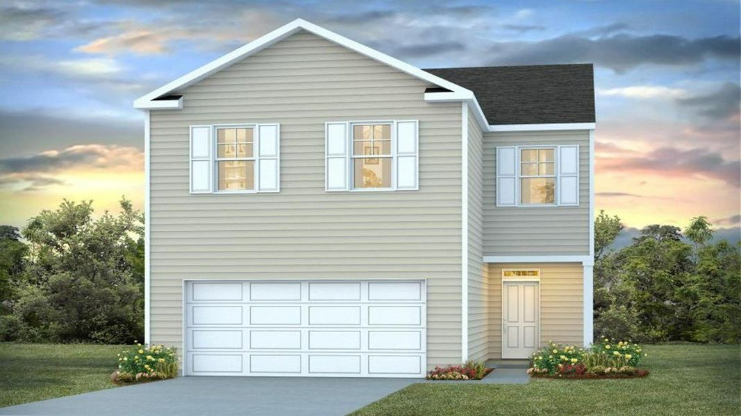Representative exterior photo of a completed home built from the Aisle by D.R. Horton in The Groves at Bees Creek, Ridgeland, SC (Image 1).