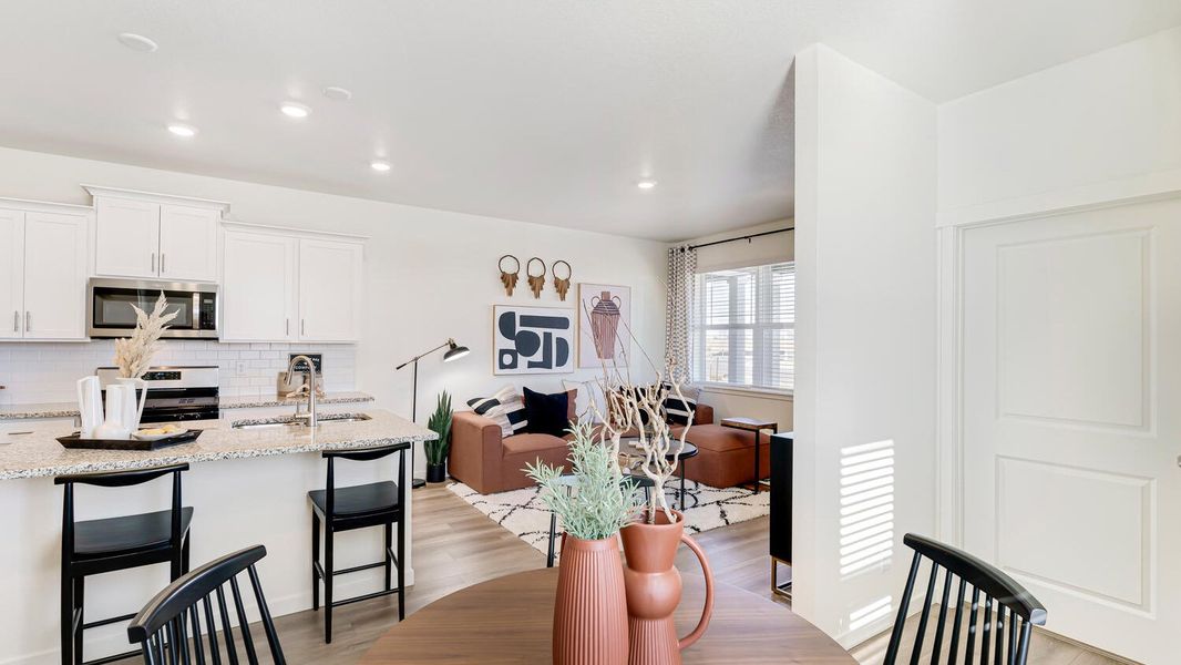Furnished interior view inside a new home in Revere at Johnstown, Johnstown (Image 10). Furnished interior view inside a new home in Revere at Johnstown, Johnstown (Image 10).