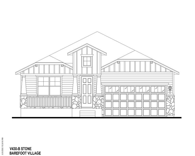 Plan V430 BV Elevation B w/ Stone Plan V430 BV Elevation B w/ Stone