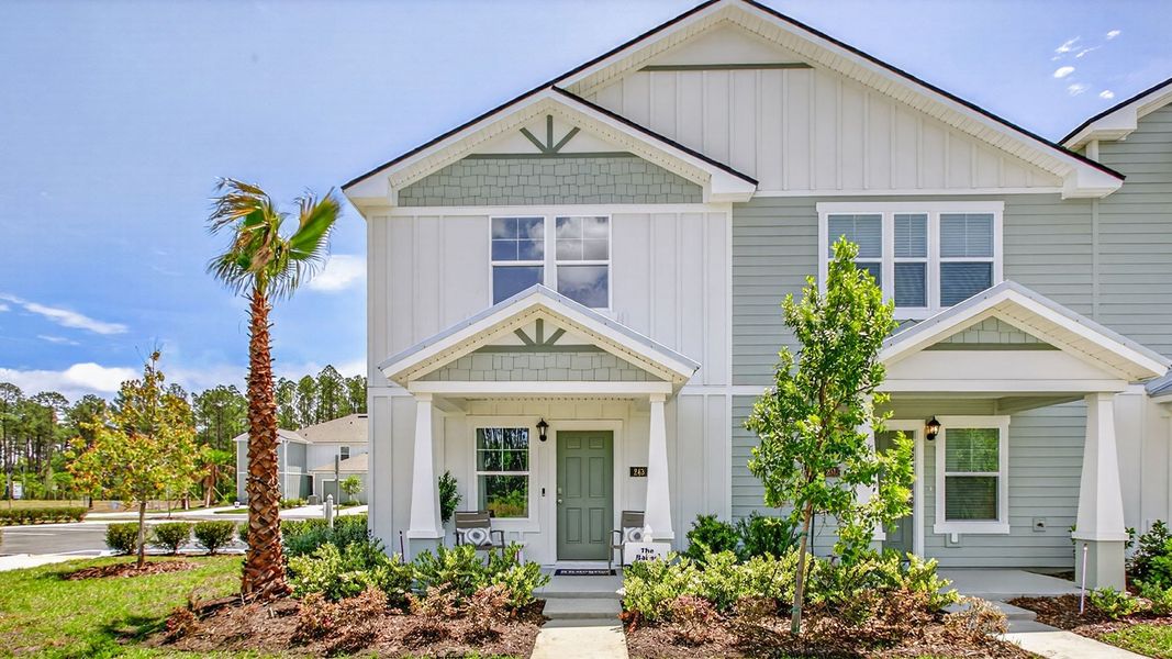 Representative exterior photo of a completed home built from the Bailey by D.R. Horton in Liberty Cove Townhomes, Yulee, FL (Image 2).