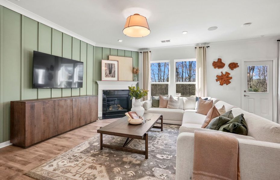 Representative furnished interior of a home built from the Marshall by Pulte Homes in Riverstone, Monroe (Image 41).