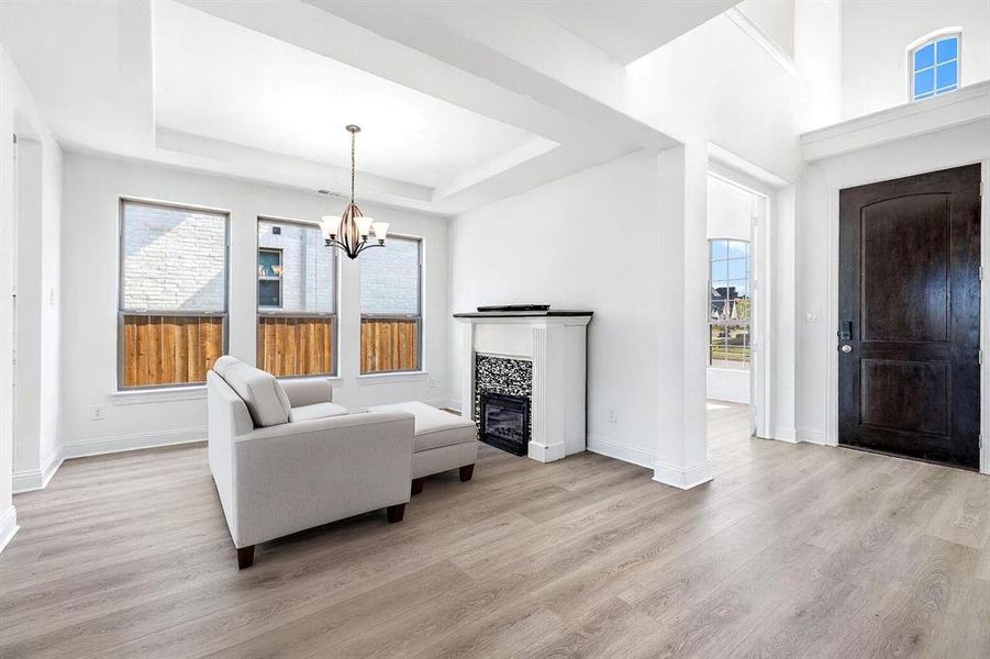 Furnished interior view inside a new home in Sandbrock Ranch, Aubrey (Image 26).