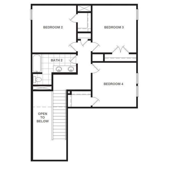 2D floor plan layout of this home in Sorella, Tomball, TX (Image 3).