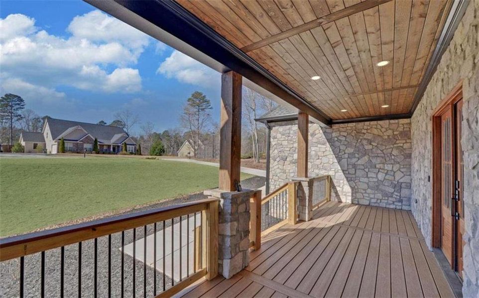 Exterior details and patio area of a home in , Clarkesville (Image 28).