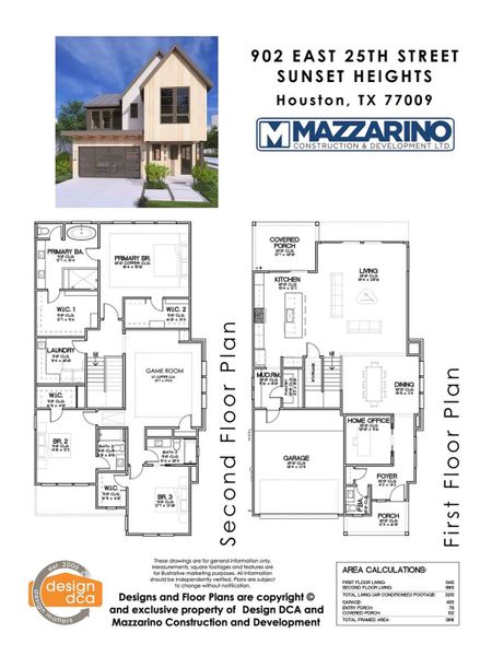 Please be aware that these plans are the property of the architect/builder designer that designed them not DUX Realty, Mazzarino Construction or 902 E 25TH LLC and are protected from reproduction and sharing under copyright law. These drawing are for general information only. Measurements, square footages and features are for illustrative marketing purposes. All information should be independently verified. Plans are subject to change without notification.